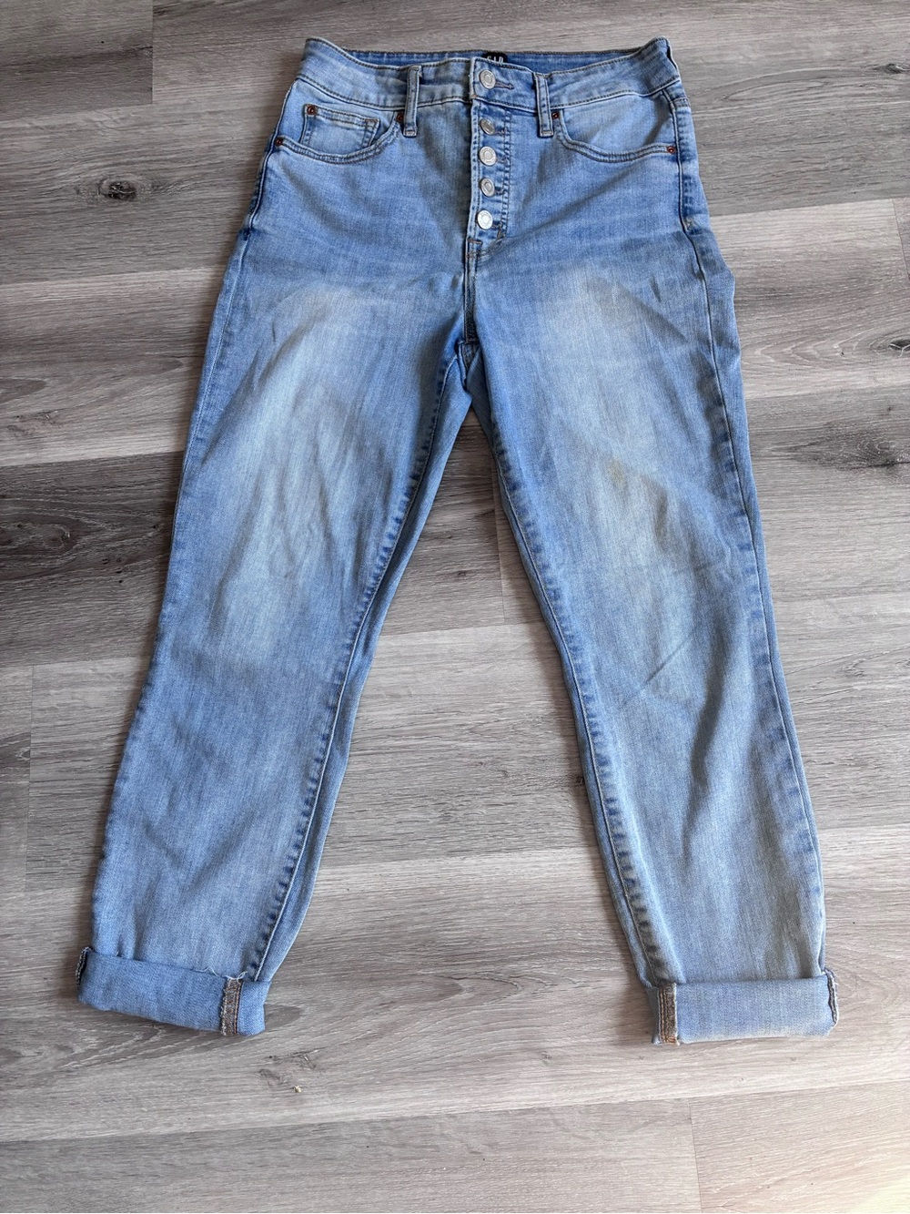 GAP Light Blue Button-Fly Boyfriend Jeans